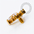 TN2506 Topo Mini Gota CZ Raios Titânio PVD Gold - Imagem 2