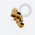 TN2513 Topo Cluster Mini Baguetes CZ  Titânio PVD Gold - Imagem 2
