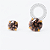 TN2526 Topo CZ Dark Coffee  Push Pin Titanio PVD Gold - Imagem 4