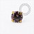TN2526 Topo CZ Dark Coffee  Push Pin Titanio PVD Gold - Imagem 1