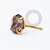 TN2526 Topo CZ Dark Coffee  Push Pin Titanio PVD Gold - Imagem 3
