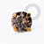 TN2526 Topo CZ Dark Coffee  Push Pin Titanio PVD Gold - Imagem 2