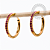 TN2531 Brincos Argola CZ Rubi 14mm Titânio PVD Gold - Imagem 1