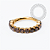 TN2541 Segmento CZ 3mm Dark Coffee Titânio PVD Gold - Imagem 2