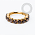 TN2541 Segmento CZ 3mm Dark Coffee Titânio PVD Gold - Imagem 1