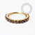 TN2541 Segmento CZ 3mm Dark Coffee Titânio PVD Gold - Imagem 3
