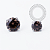 TN2542 Topo CZ Dark Coffee  Push Pin Titanio ASTM F136 - Imagem 3