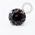 TN2542 Topo CZ Dark Coffee  Push Pin Titanio ASTM F136 - Imagem 1