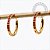 TN2530 Brincos Argola CZ Rubi 12mm Titânio PVD Gold - Imagem 1