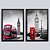 Kit 2 Quadros  Relógio Big Ben Londres - Imagem 1