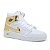 Tênis masculino Bota Nike Air Jordan Branco Dourado - Imagem 1
