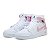 Kit 2 Tênis Bota Nike Air Jordan Branco Dourado e Branco Rosa - Imagem 3