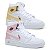 Kit 2 Tênis Bota Nike Air Jordan Branco Dourado e Branco Rosa - Imagem 1