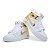 Kit 2 Tênis Bota Nike Air Jordan Branco Dourado e Branco Prata - Imagem 4
