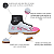 Chuteira Society Cano Alto Branco Rosa - Imagem 2