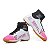 Chuteira Society Cano Alto Branco Rosa - Imagem 4