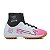 Chuteira Society Cano Alto Branco Rosa - Imagem 1