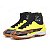 Kit 2 Chuteiras Society Raio Cano Alto Infatntil Azul Rosa e Amarelo - Imagem 5