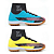 Kit 2 Chuteiras Society Raio Cano Alto Infatntil Azul Rosa e Amarelo - Imagem 1