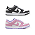 Kit 2 Pares Dunk Low Branco Preto + Branco Lilás - Imagem 6