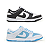 Kit 2 Pares Dunk Low Branco Preto + Branco Croco Azul - Imagem 6