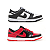 Kit 2 Pares Dunk Low Branco Preto + Preto Vermelho Verniz - Imagem 5