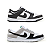 Kit 2 Pares Dunk Low Branco Preto + Preto Cinza Camurça - Imagem 6