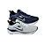 Kit 2 Tênis Nk Running V2 Azul Marinho e Branco Preto - Imagem 1