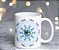 Caneca De Porcelana Personalizada Xícara Estampada Decorativa Café 325 Ml Beija Flor Mandala - Imagem 2