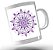 Caneca De Porcelana Personalizada Xícara Estampada Decorativa Café 325 Ml Mandala Chacra Coronário - Imagem 1