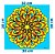 Quadro Placa Decoração Budista Zen Esotérica Mandala Colorida Azul Amarelo Laranja Meditação Quarto Sala 30x30 Coloricas - Imagem 5
