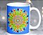 Caneca De Porcelana Personalizada Xícara Estampada Decorativa Café 325 Ml Mandala Natureza Harmônica - Imagem 7
