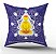 Almofada Cheia Decorativa Yoga Meditação Espiritual Azul Estampado Quarta Sala Presente 40x40 - Imagem 1