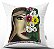 Almofada Floral Metade Fera Metade Flor Cheia Decorativa  Para Sofá Sala Presente 30x30 Siliconada Não Amassa - Imagem 1