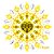 Placa Decorativa Personalizada Quadro Mandala Oxum Orixá Amarela Equilíbrio Espiritual Zen Quarto Sala 20x20 - Imagem 3