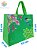 Bolsa Sacola De Mão Tecido Verde Beija Flor Azul  Forro Interno Feminina Reforçada Coloricasa - Imagem 3