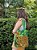 Bolsa Sacola Feminina De Mão EcoBag Tote Ombro Dobrável Forro Interno Reforçada Tecido verde Onça Natureza - Imagem 2