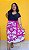 Saia Midi Transpassada Envelope de Amarrar com Fenda Longa - Estampa Exclusiva de Mandala Rosa Personalizada | Tamanhos P ao G2 Plus Size | Verão 2024 - Imagem 2