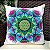 Almofada Cheia Confortável Branca Estampa de Flores Iluminação Estilo Coloricasa 40x40 - Imagem 4