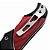 Canivete Tático Automático MK - Preto e Vermelho - Imagem 4