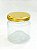 POTE DE VIDRO REDONDO 150ML COM TAMPA DOURADA - Imagem 1