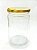 POTE DE VIDRO REDONDO 360ML COM TAMPA DOURADA - Imagem 1