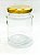 POTE DE VIDRO REDONDO 240ML COM TAMPA DOURADA - Imagem 1