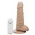 Prótese com vibro, ventosa e escroto 16,5cm X 4cm - Natural - Imagem 1