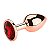 Plug Anal Rose - Pedra vermelha - M - Imagem 1