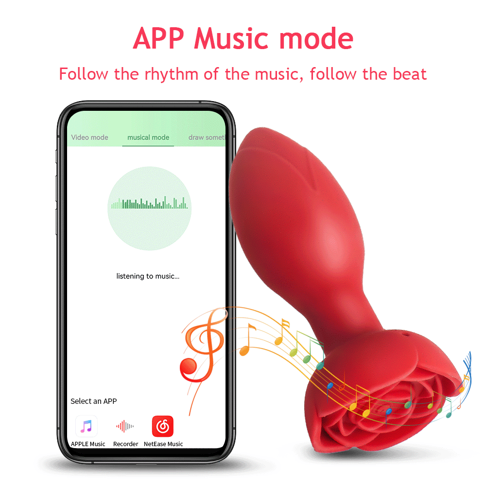 Plug Anal Rosa Rotativo Vibrador e App - Imagem 5