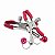Kit - Rabo de Coelho com Tiara de Orelhas vermelho - Imagem 4
