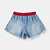 Short Jeans com Cós Vermelho Animê Baby - Imagem 2