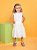 Vestido Infantil Em Laise com Laço Frontal Momi Branco - Imagem 1