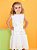 Vestido Infantil Em Laise com Laço Frontal Momi Branco - Imagem 3